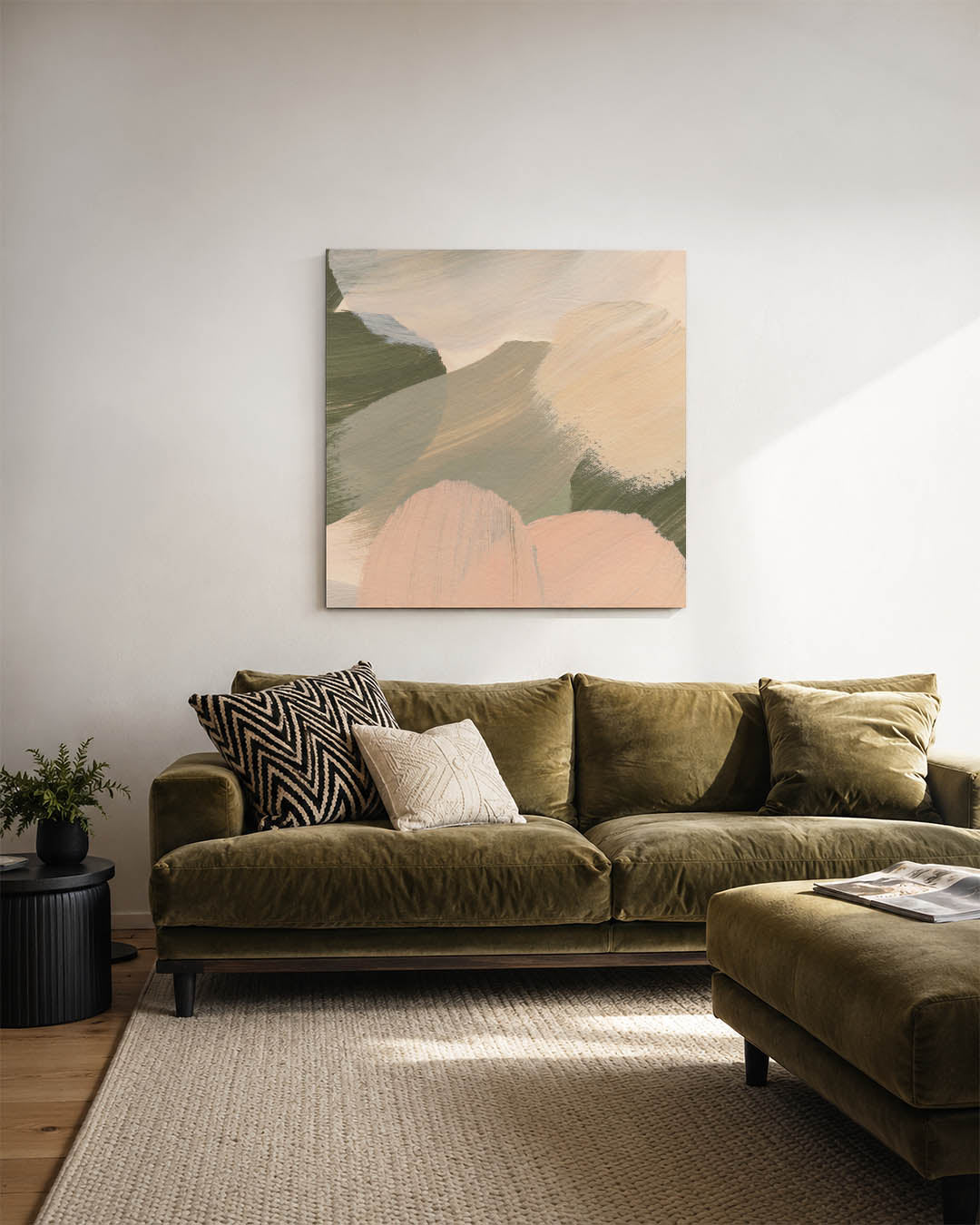 Zachte kleuren compositie Kunstwerk