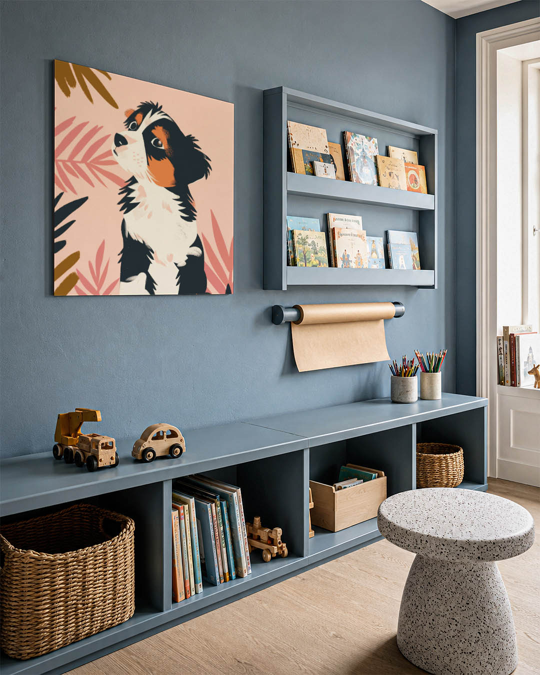 Speelse hond illustratie Kunstwerk