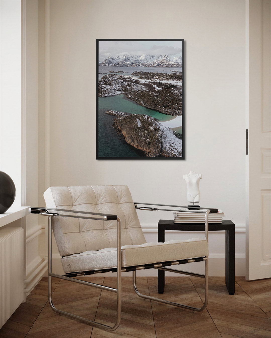 Berglandschap met sneeuw Kunstwerk