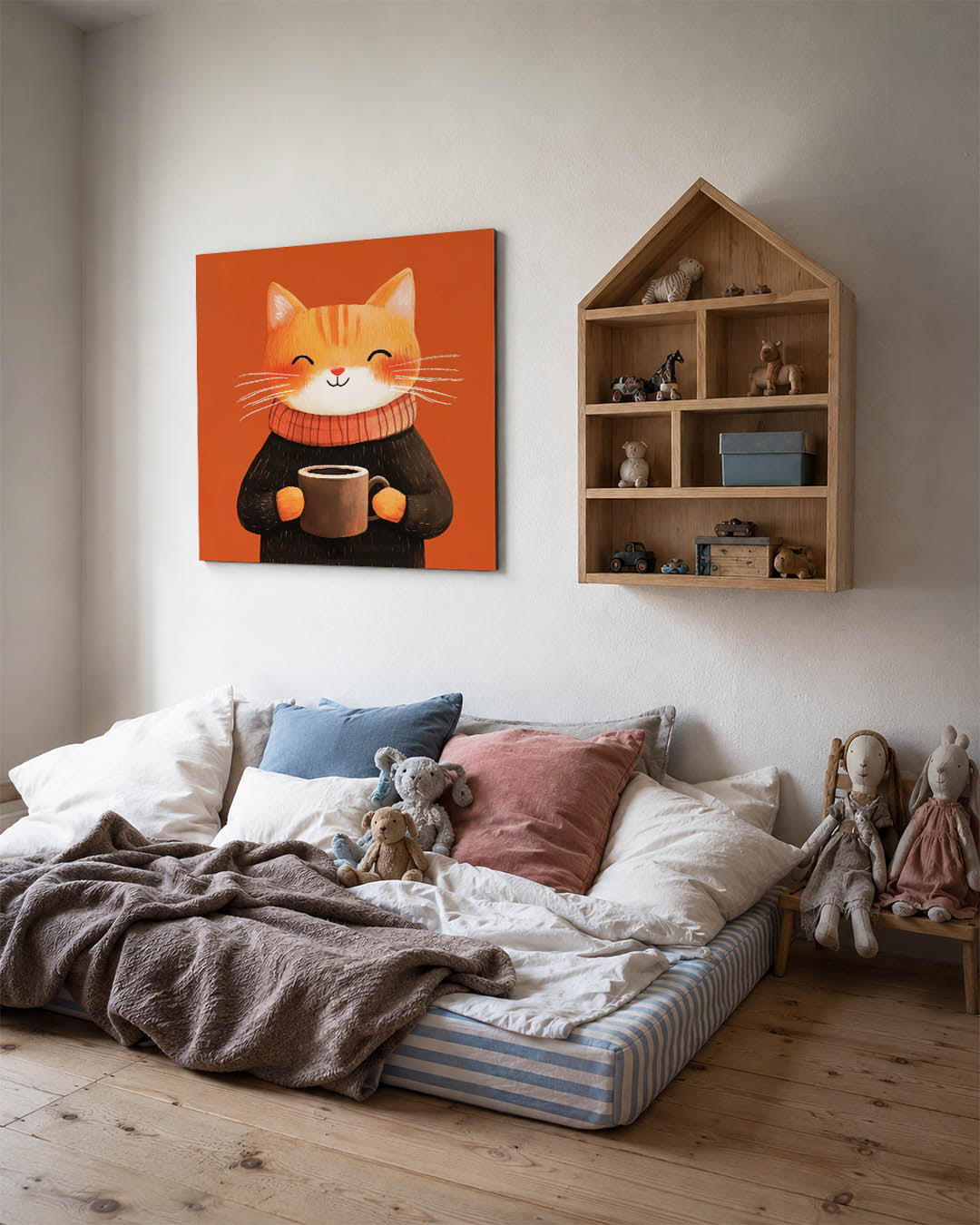 Vrolijke kat illustratie Kunstwerk