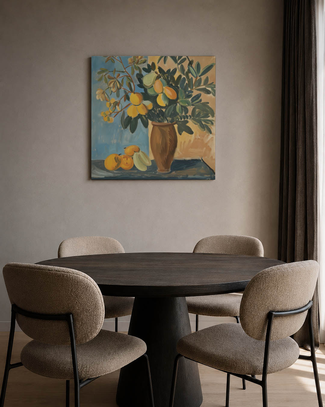 Fruit en bladeren Kunstwerk