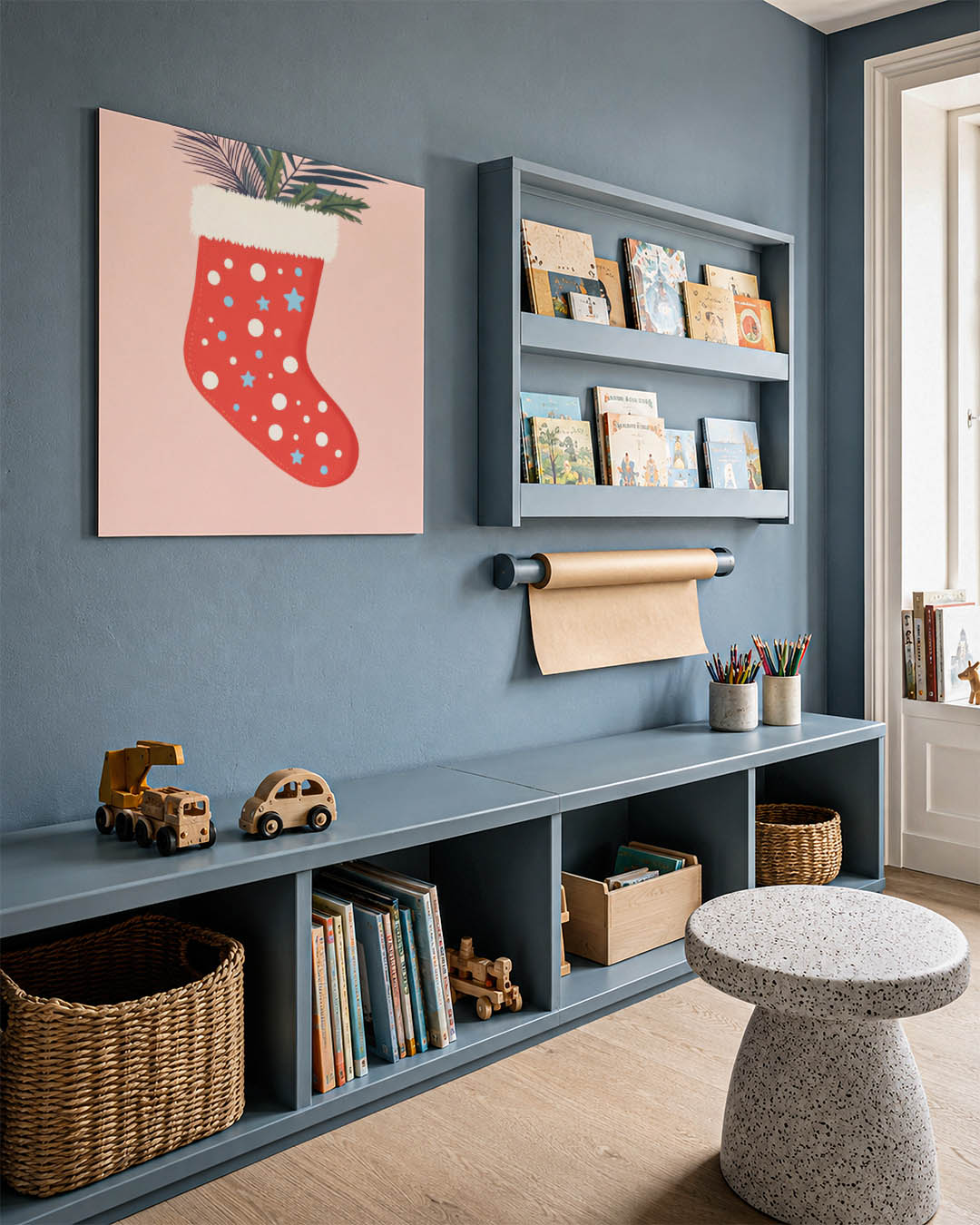 Vrolijke kerstsok Kunstwerk