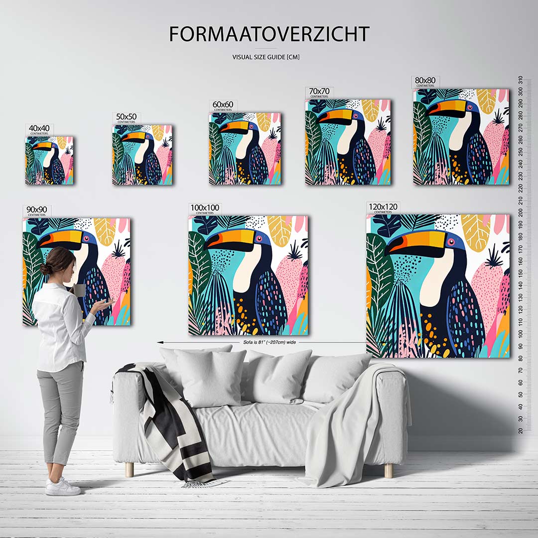 Vrolijke toekan illustratie Kunstwerk