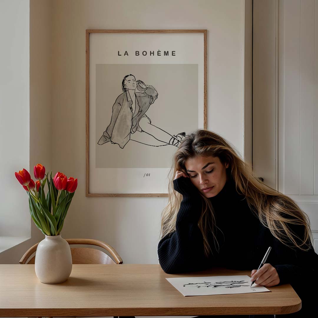 La Bohème Stijlvolle Kunstposter-WallArtistic