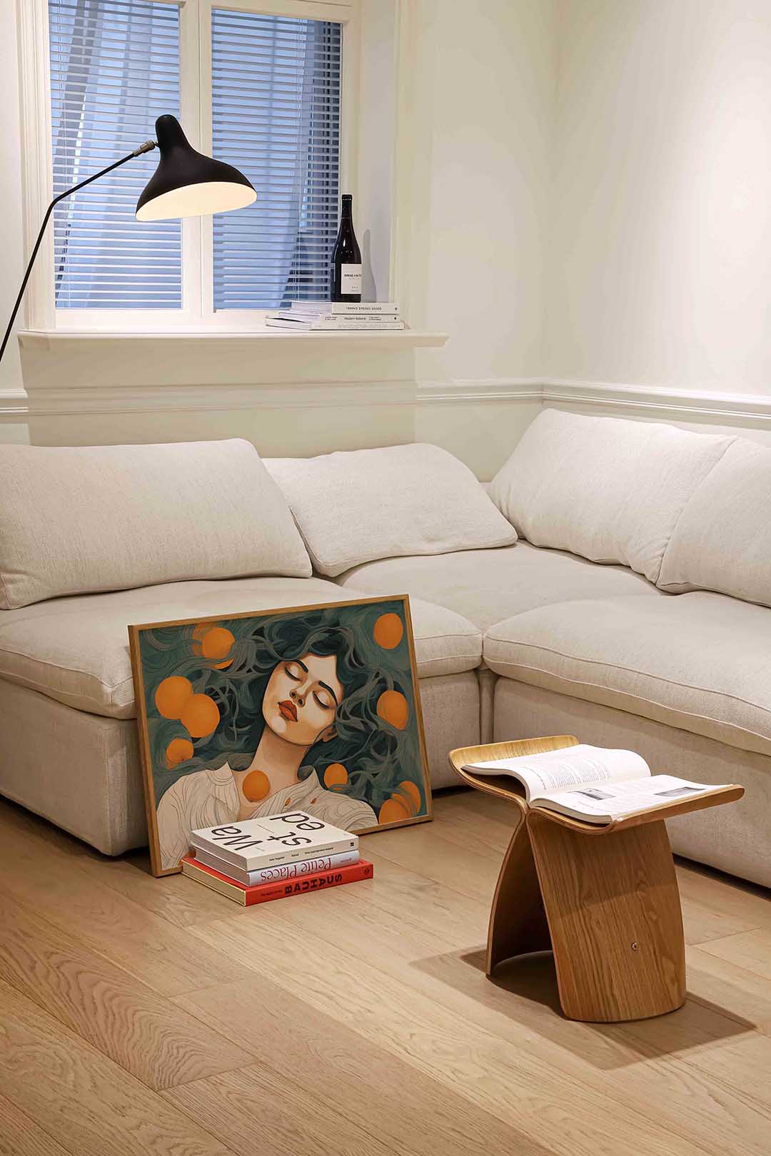 Vrouw met sinaasappels Poster
