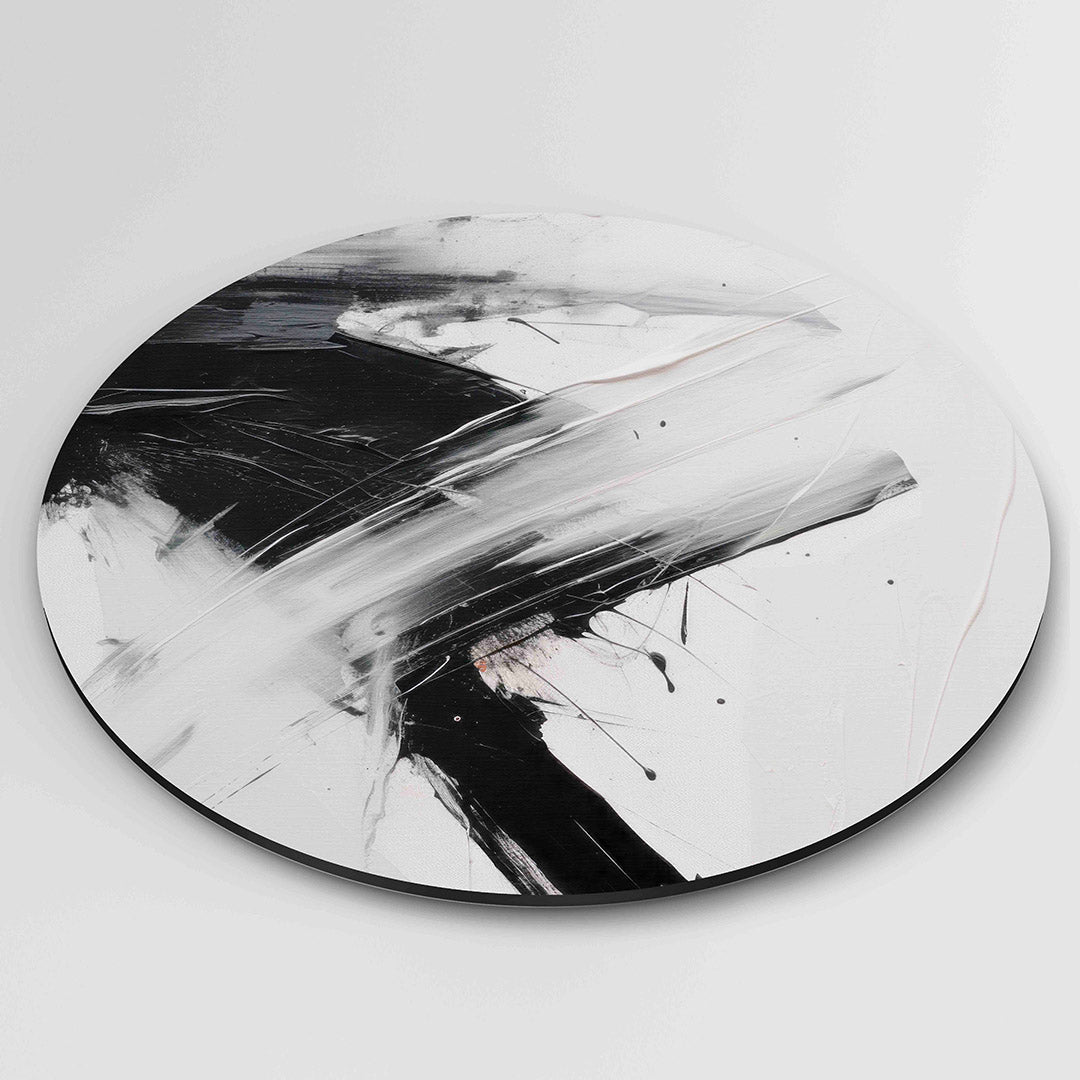 Abstracte zwart wit Muurcirkel