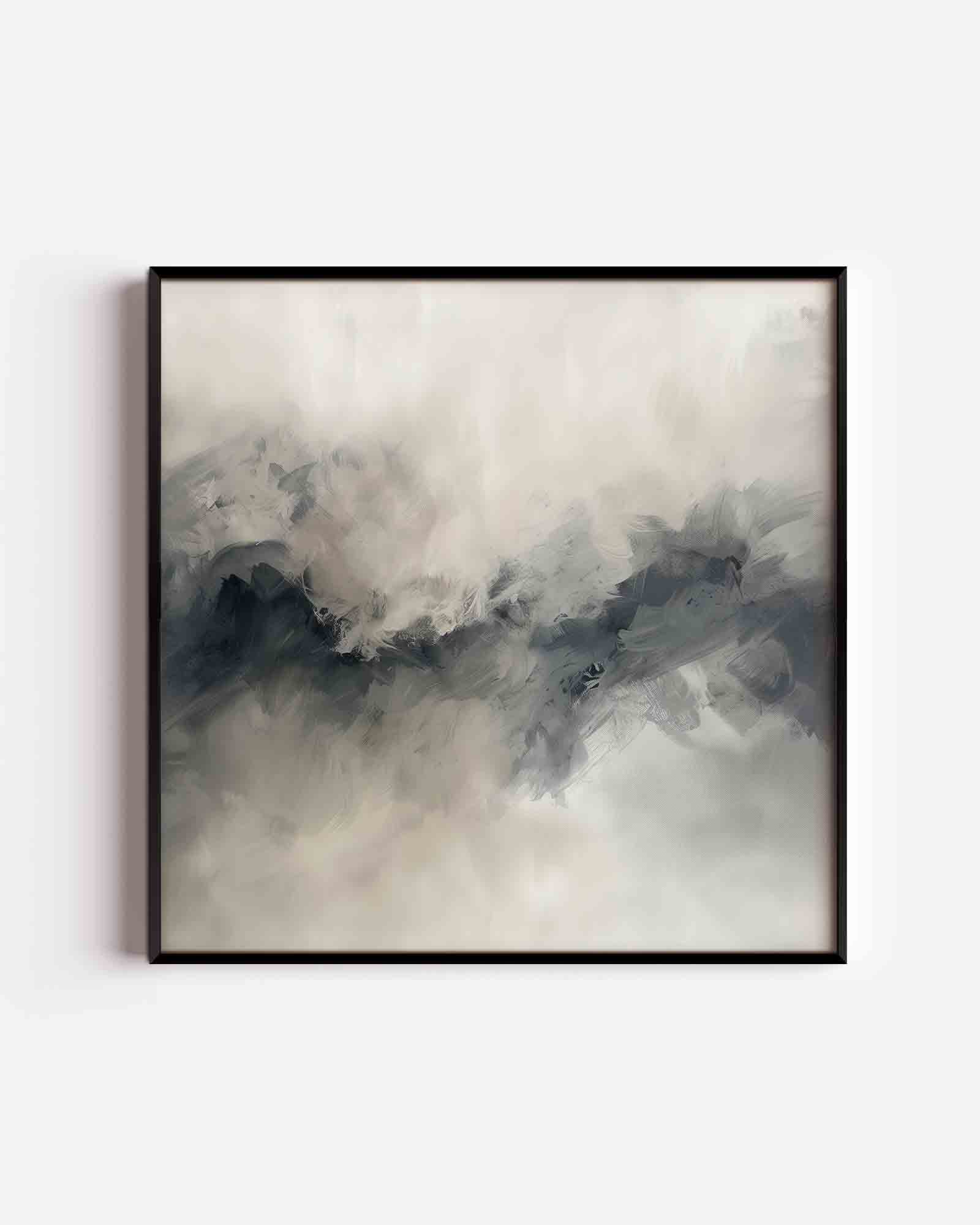 Abstracte grijze beweging Poster