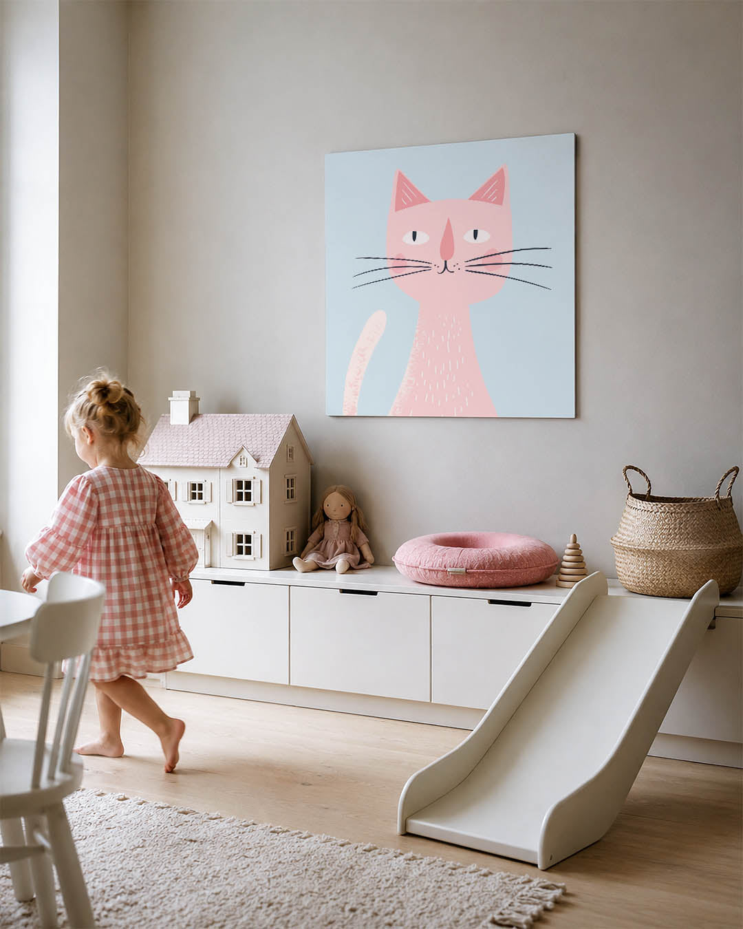 Speelse kat illustratie Kunstwerk