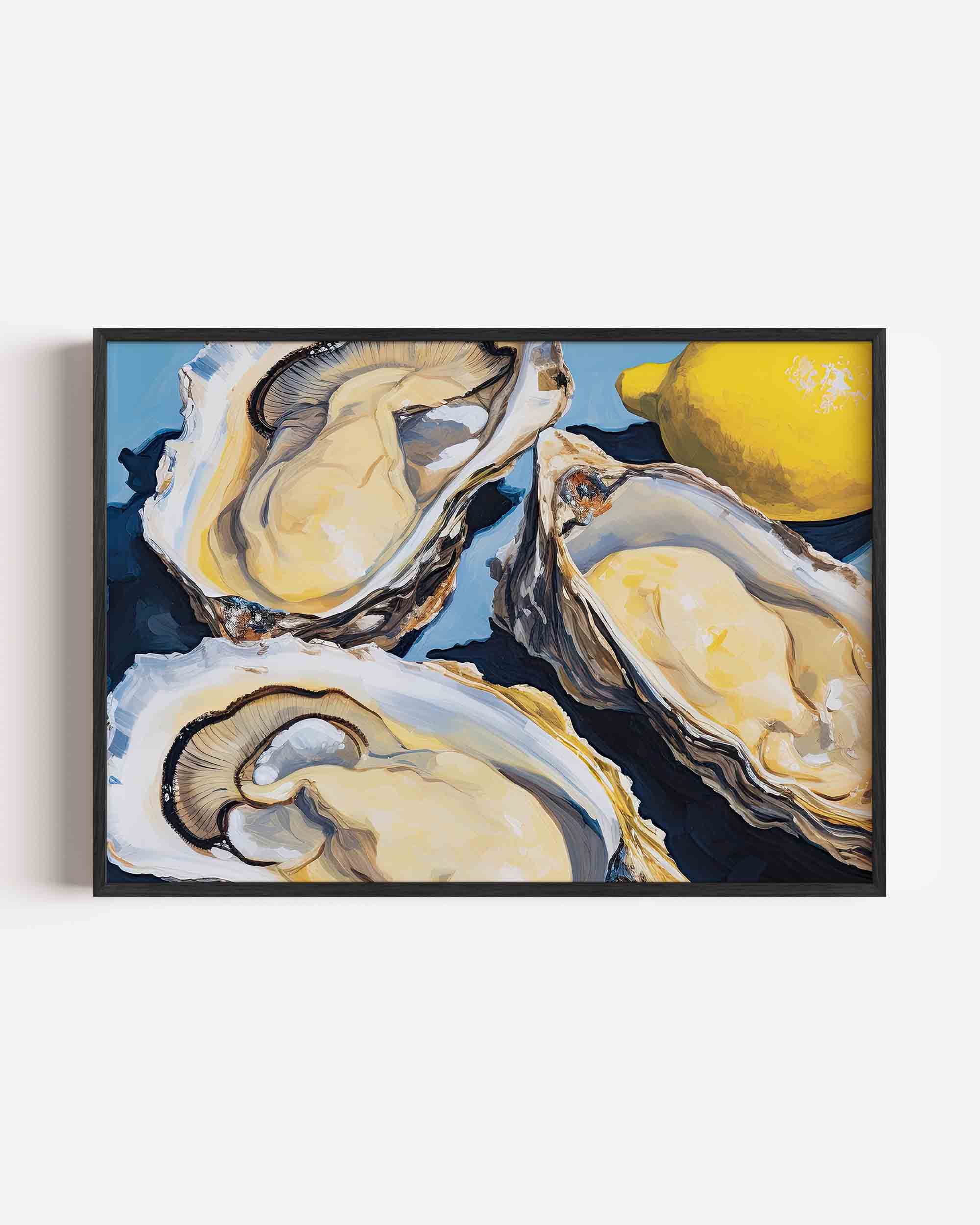 Oesters en citroen Poster