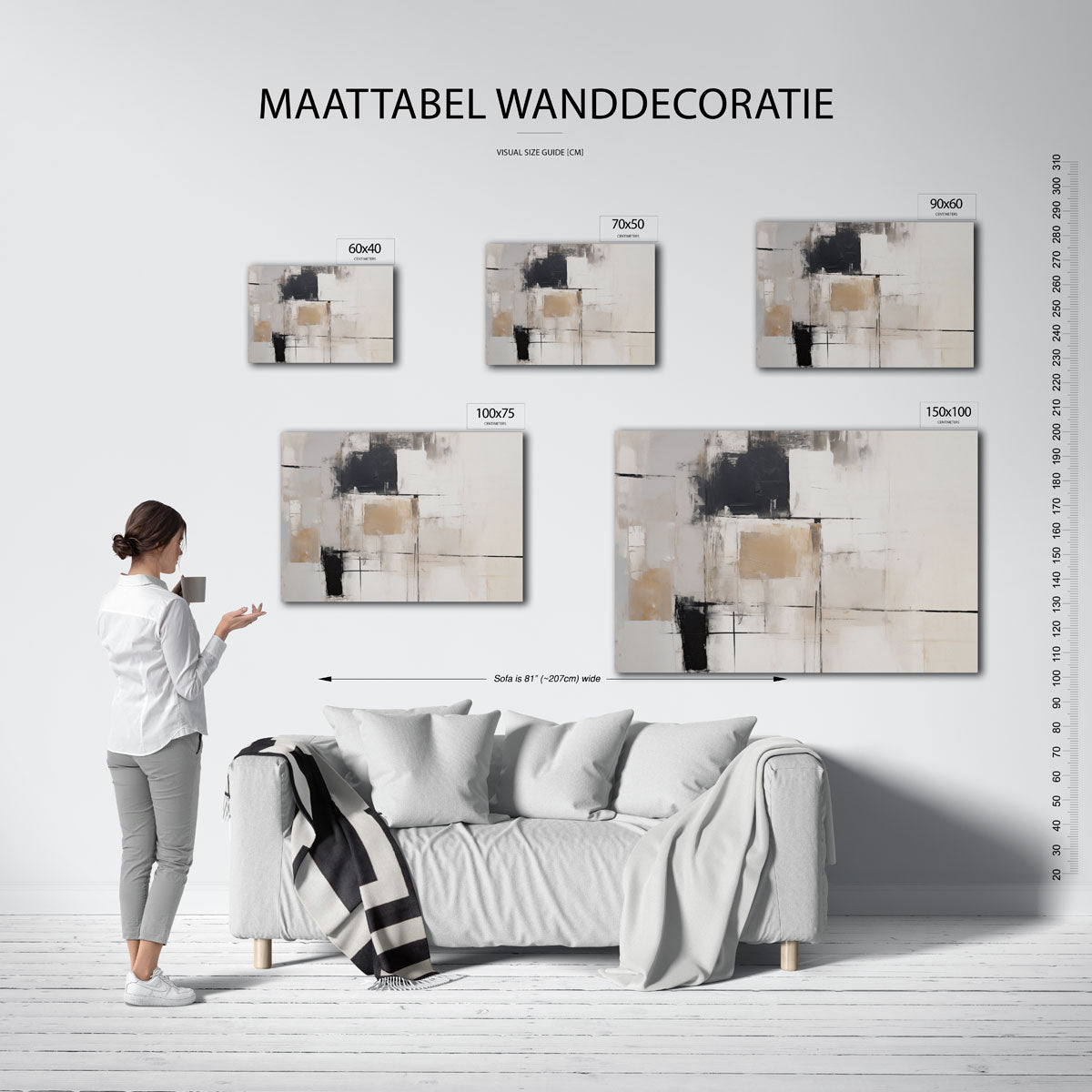 Geometrische compositie Kunstwerk
