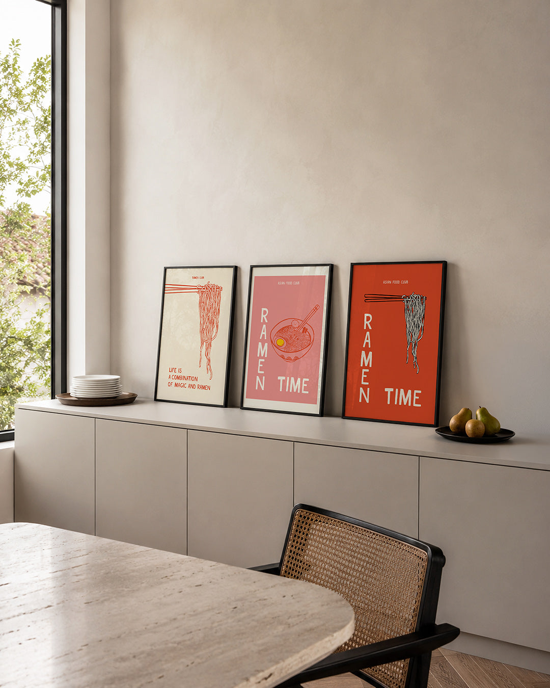 Lijnen en noodles Posterset