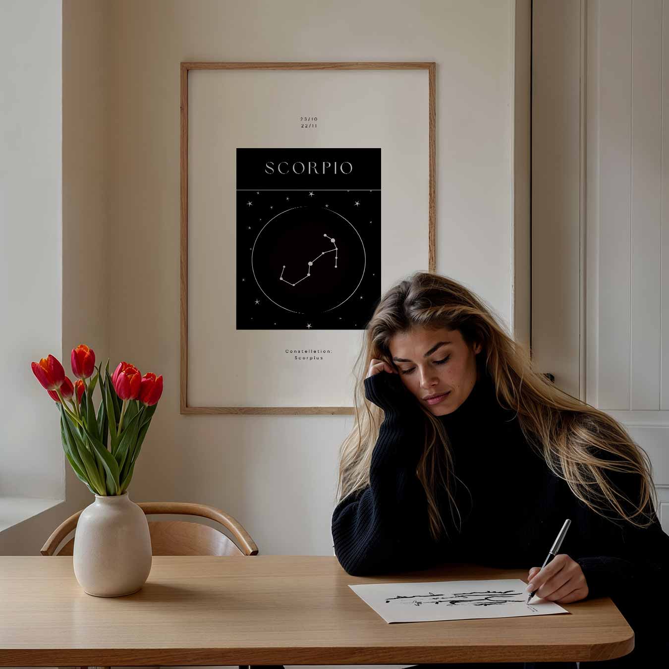 Stijlvolle Schorpioen Sterrenbeeld Poster-WallArtistic