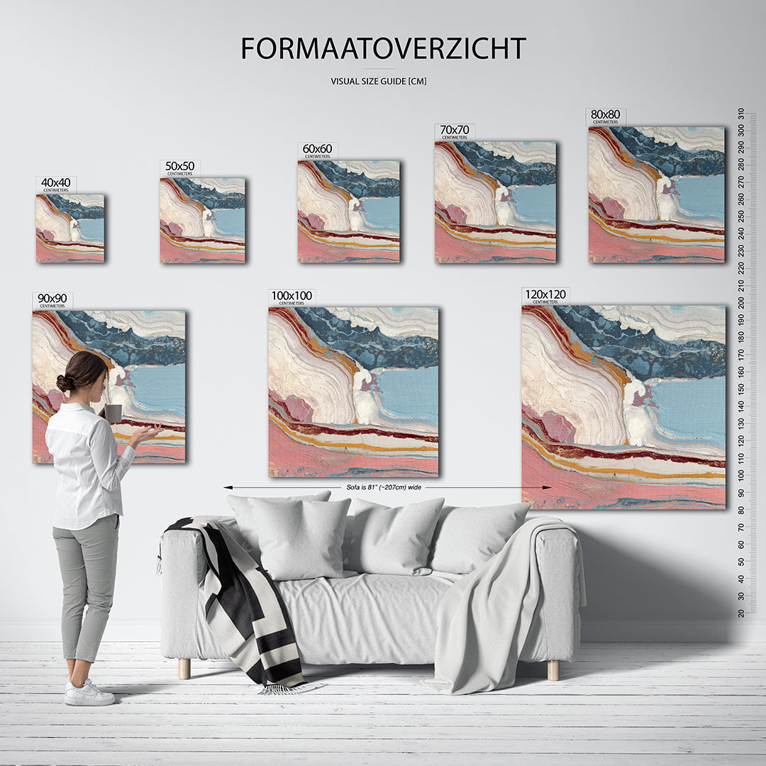 Organische kleurencompositie Kunstwerk
