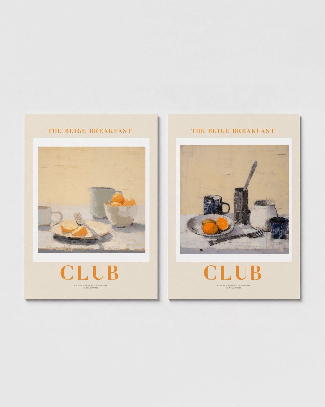 Ontbijt in beige Posterset