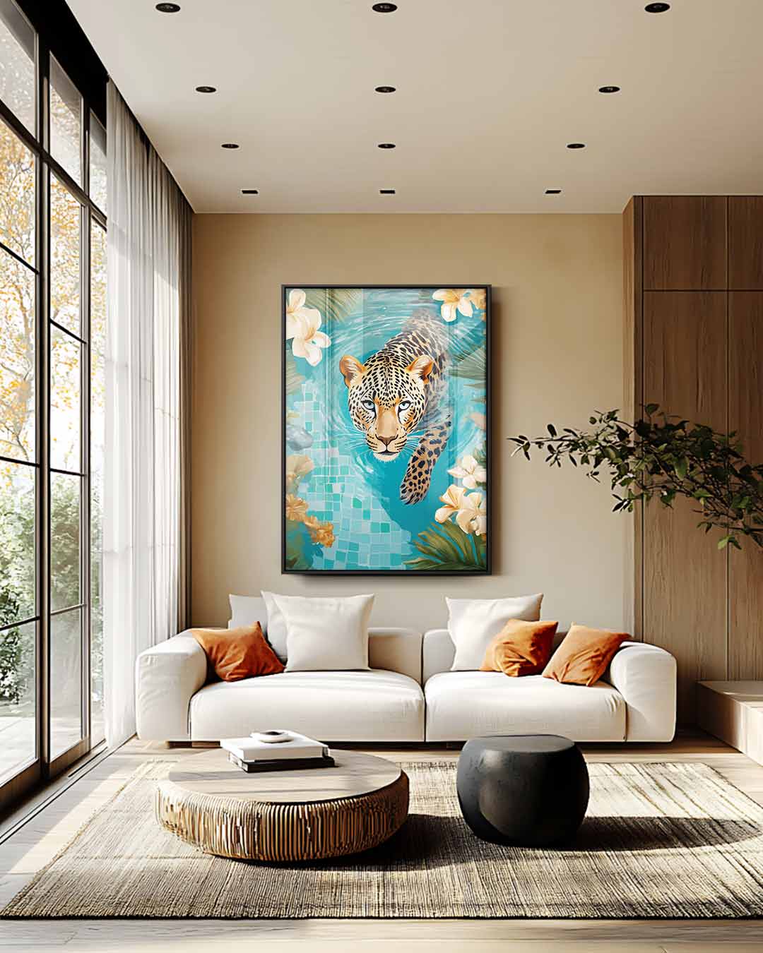 Majestueuze Luipaard in de Tropen Kunstwerk