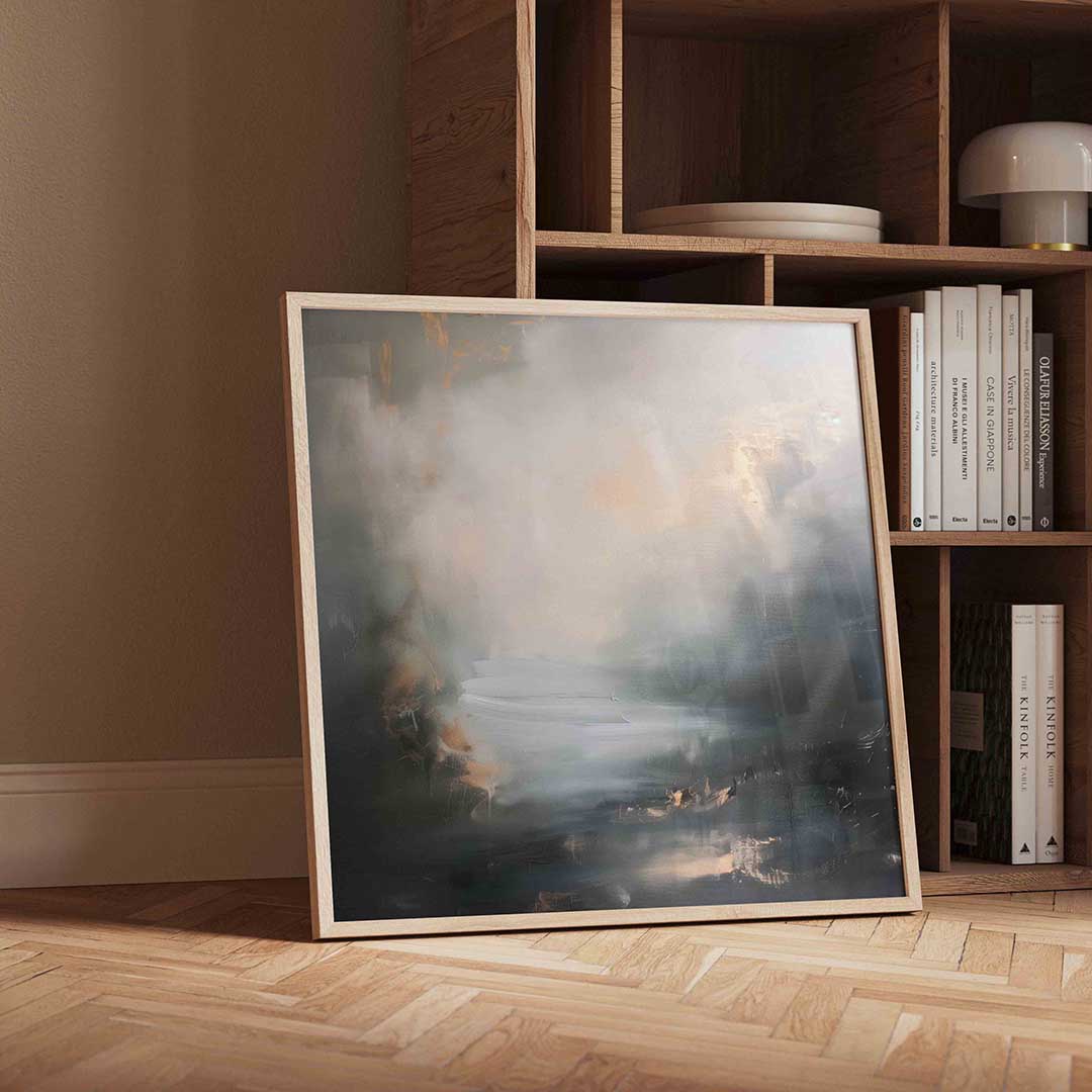 Abstracte mistige landschappen Poster