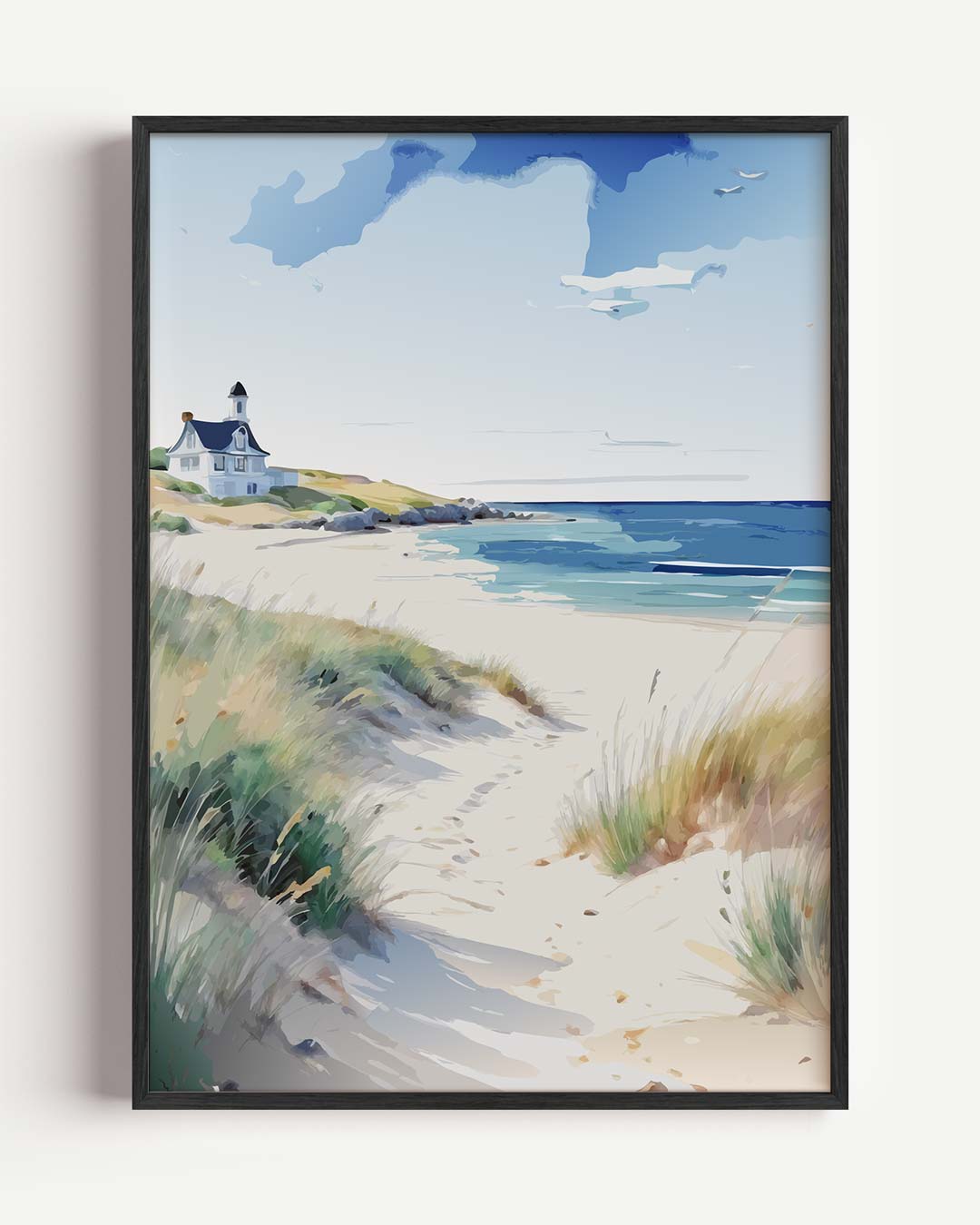Rustgevende Stranddag Poster-WallArtistic