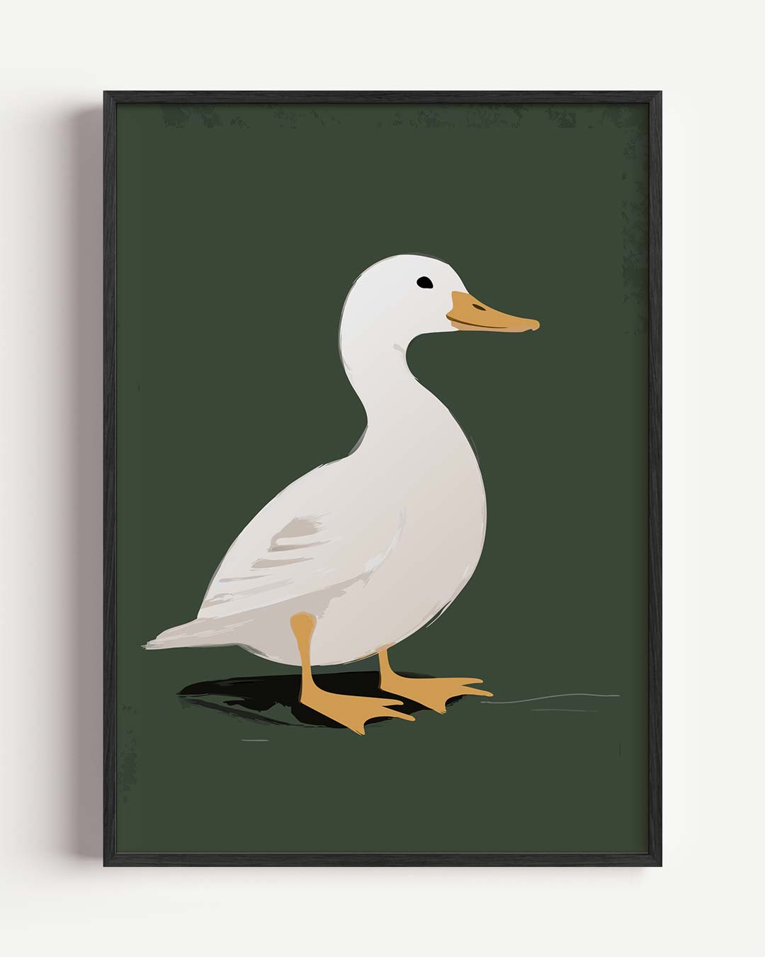 Elegante Eend Illustratie Poster-WallArtistic