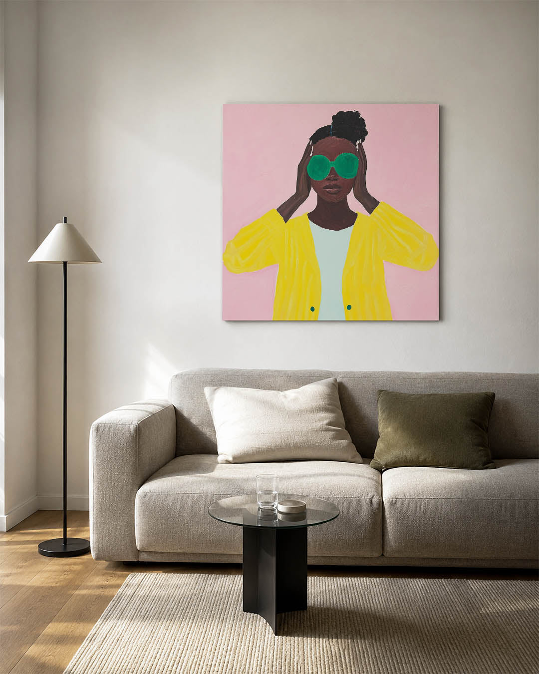Vrolijke portretstudie Kunstwerk