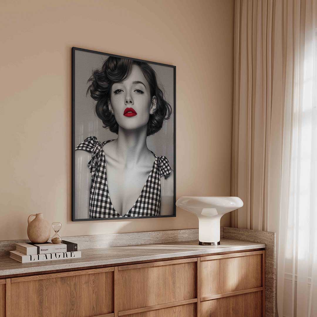 Vrouw met rode lippen Poster