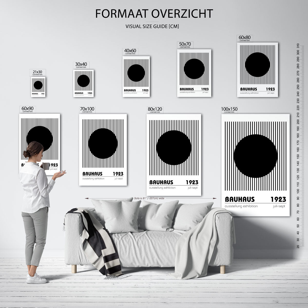 Cirkel en lijnen Poster