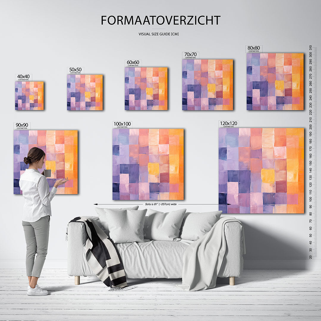 Kleurrijke geometrie Kunstwerk