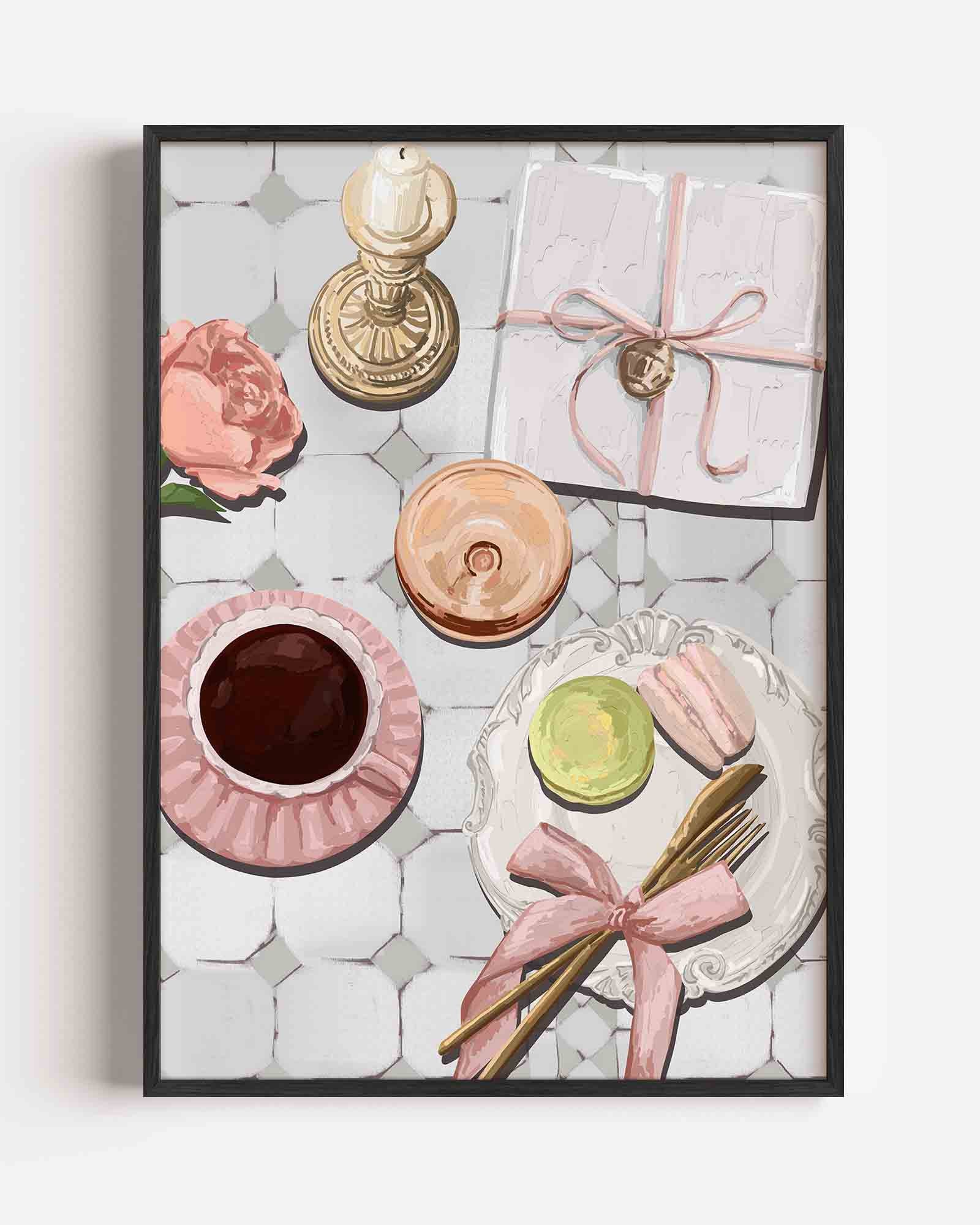Ontbijt tafel Poster
