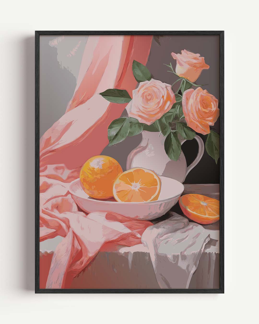 Romantische Rozen en Sinaasappels Poster-WallArtistic