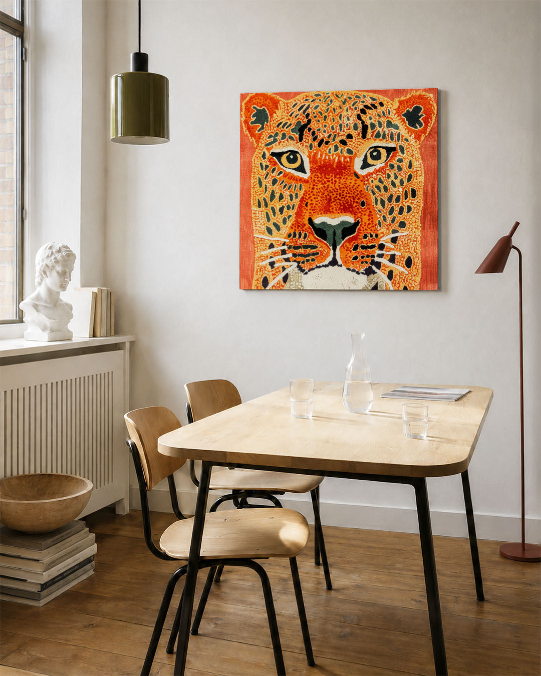 Levendige dierenkop Kunstwerk