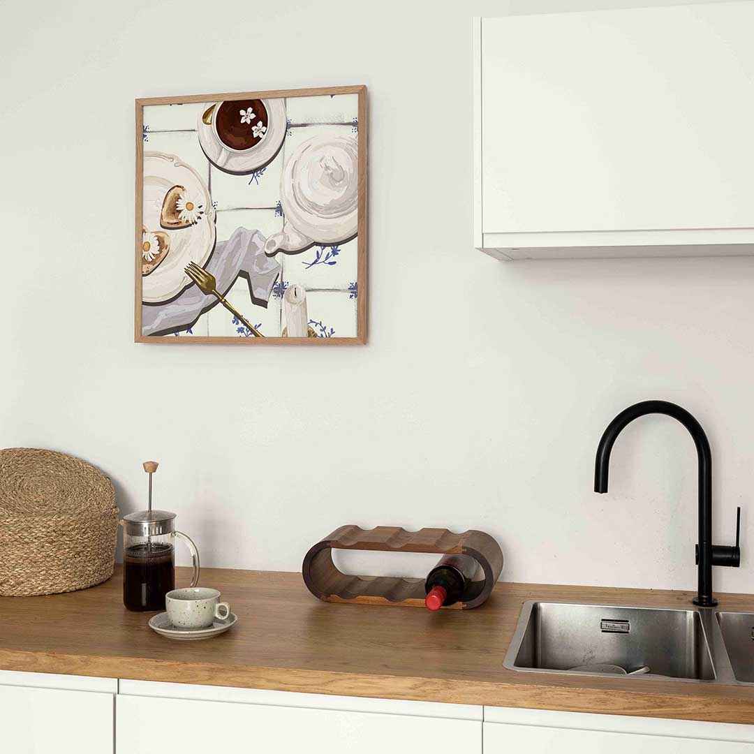 Ontbijt met bloemen Poster