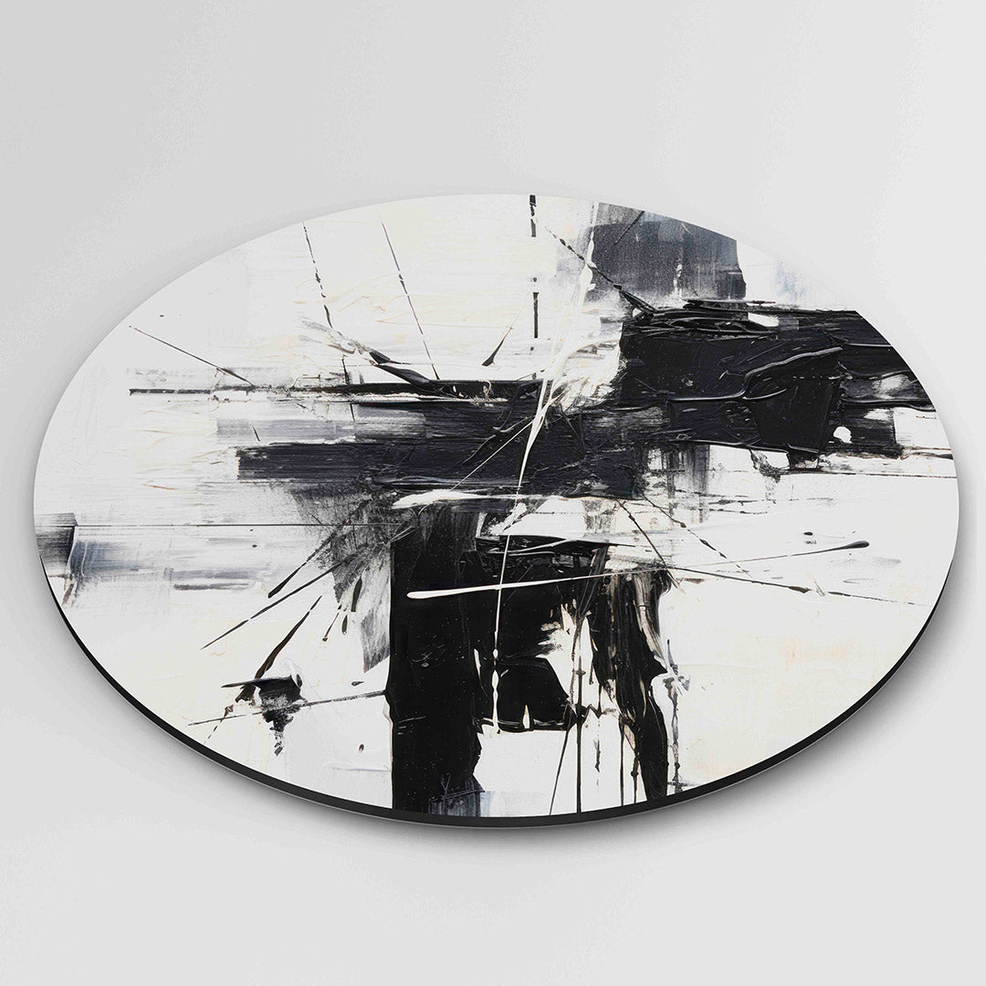 Abstracte zwart wit Muurcirkel