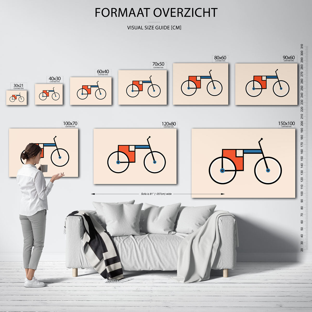 Fietsstructuur Poster