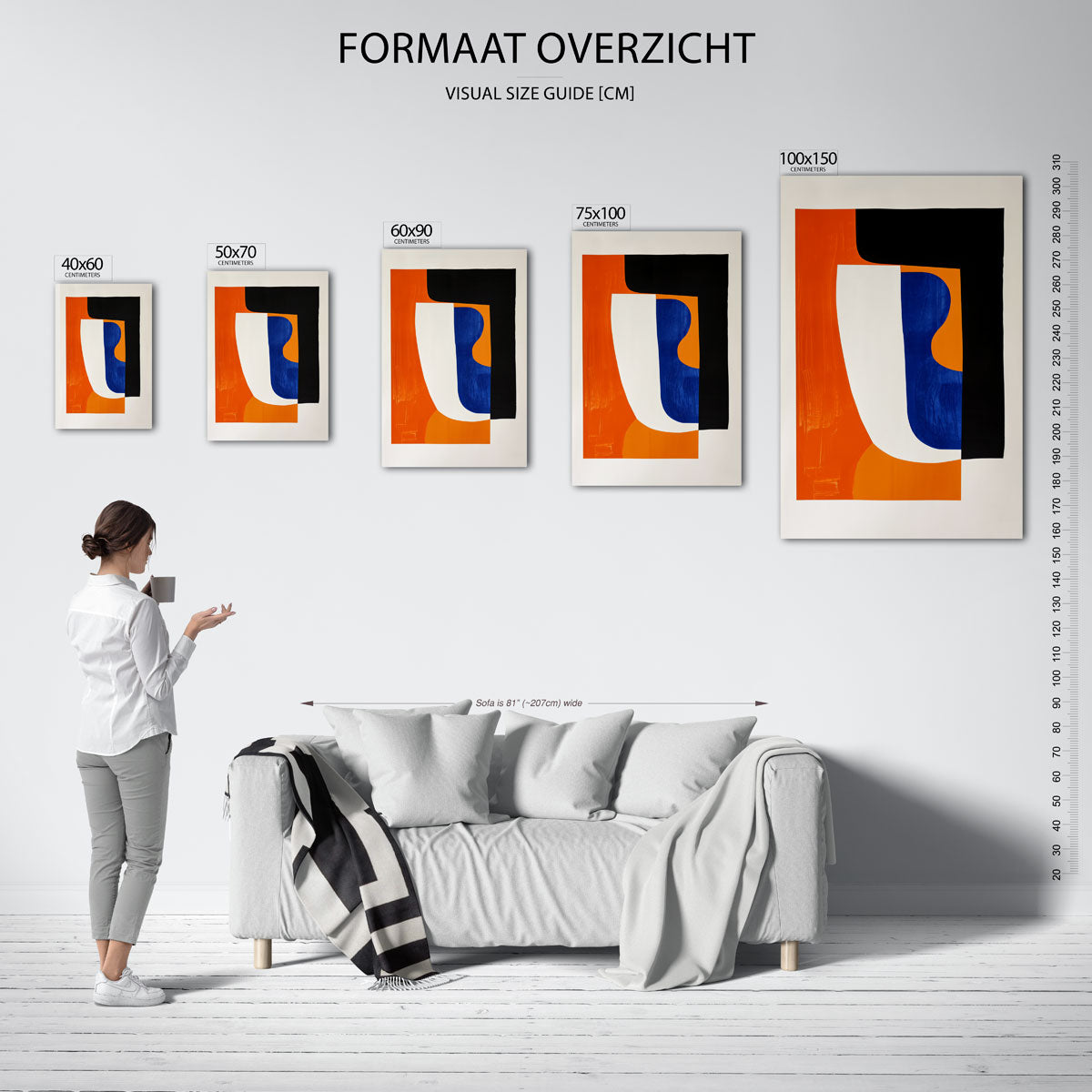 Geometrische vormen compositie Kunstwerk