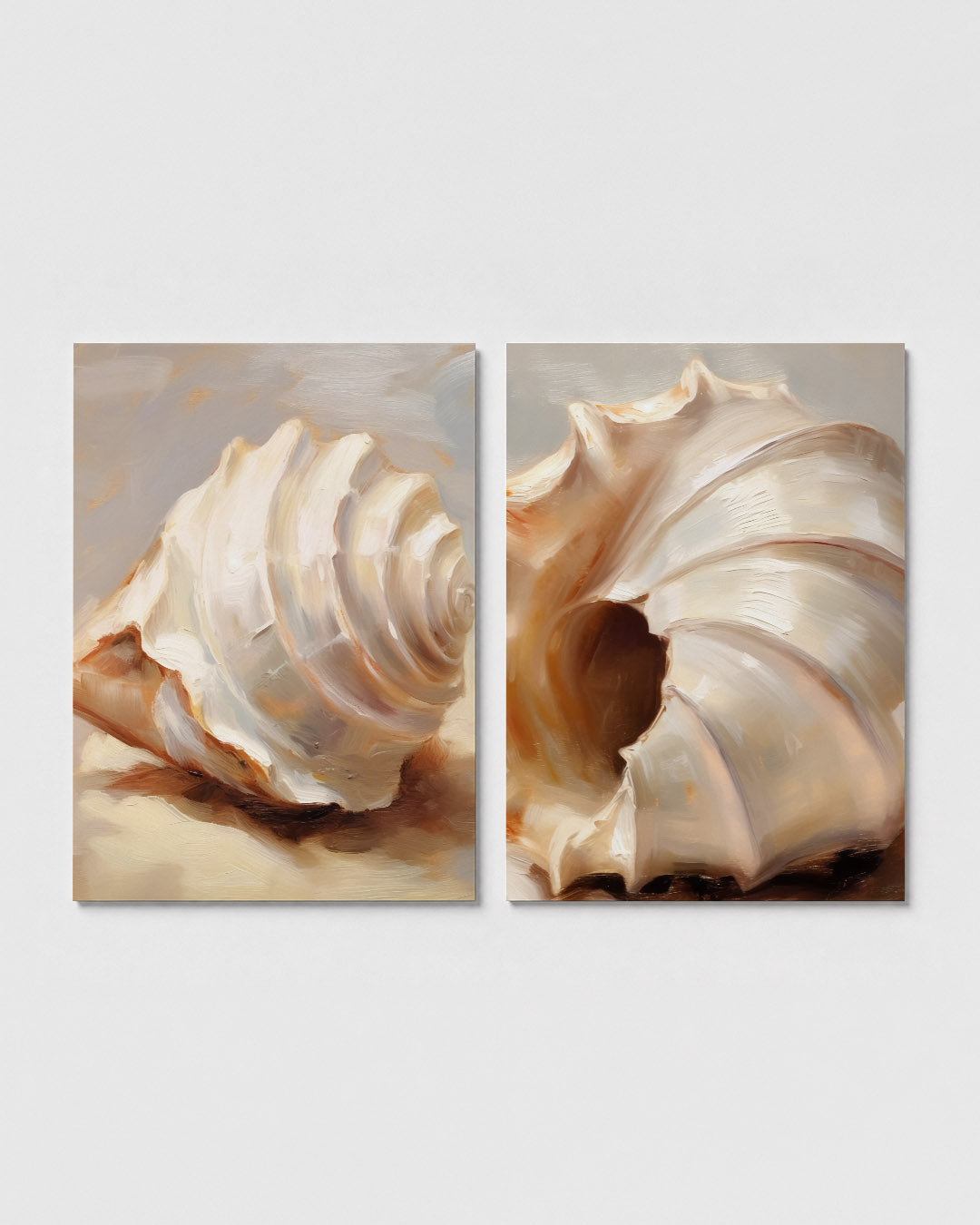 Zachte schelptextuur Posterset