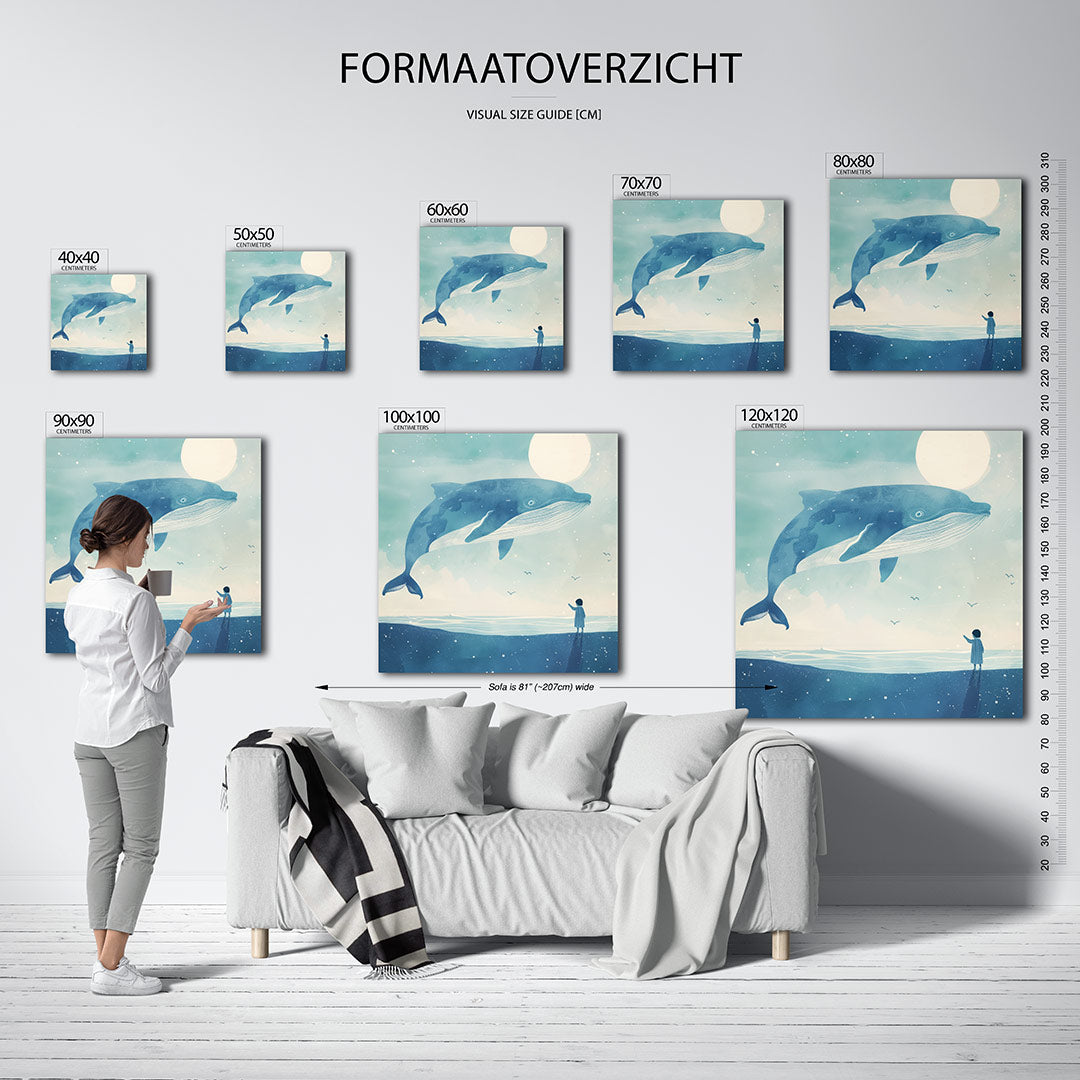 Dromerige walvis Kunstwerk