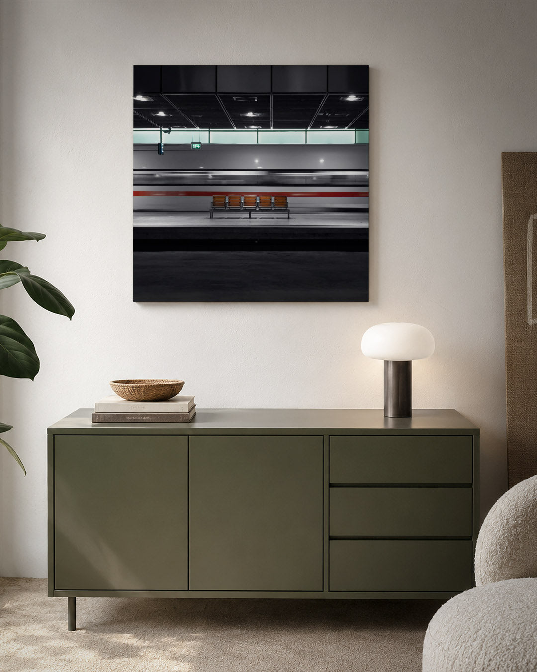 Stille station scene Kunstwerk