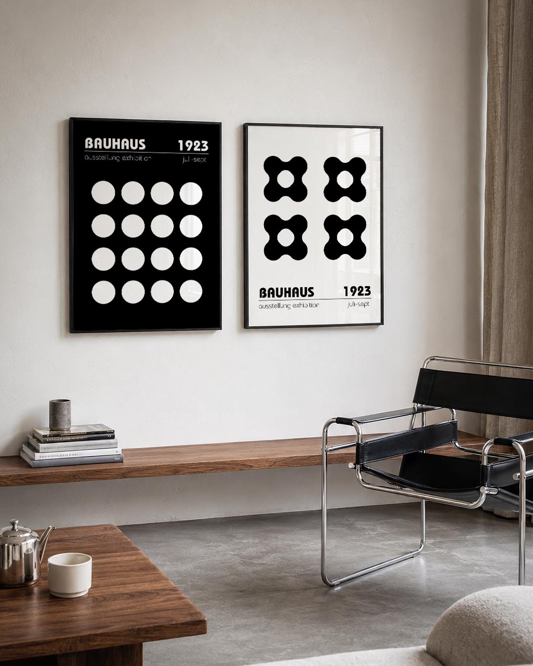 Cirkelpatroon contrast Posterset