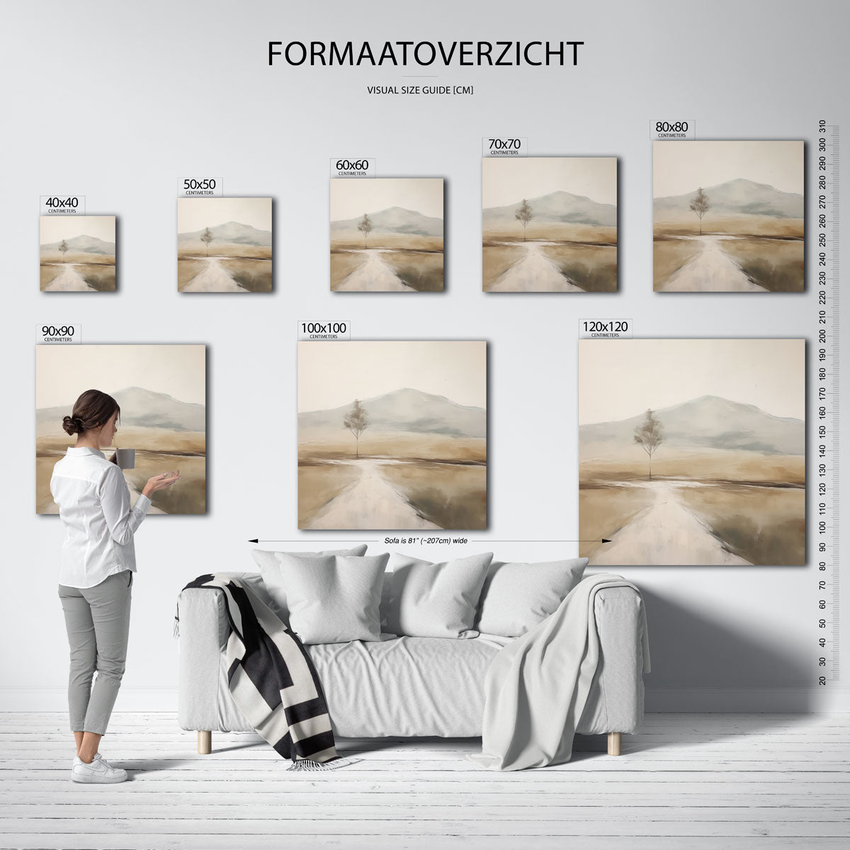 Landschap met boom Poster