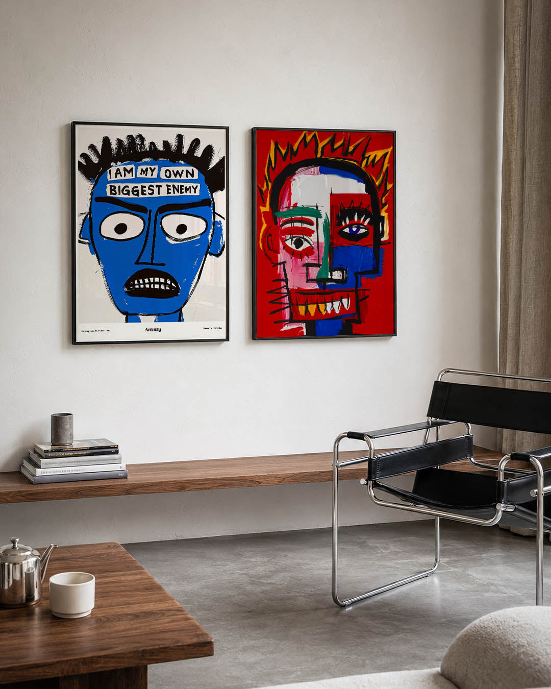 Expressieve gezichtsuitdrukking Posterset