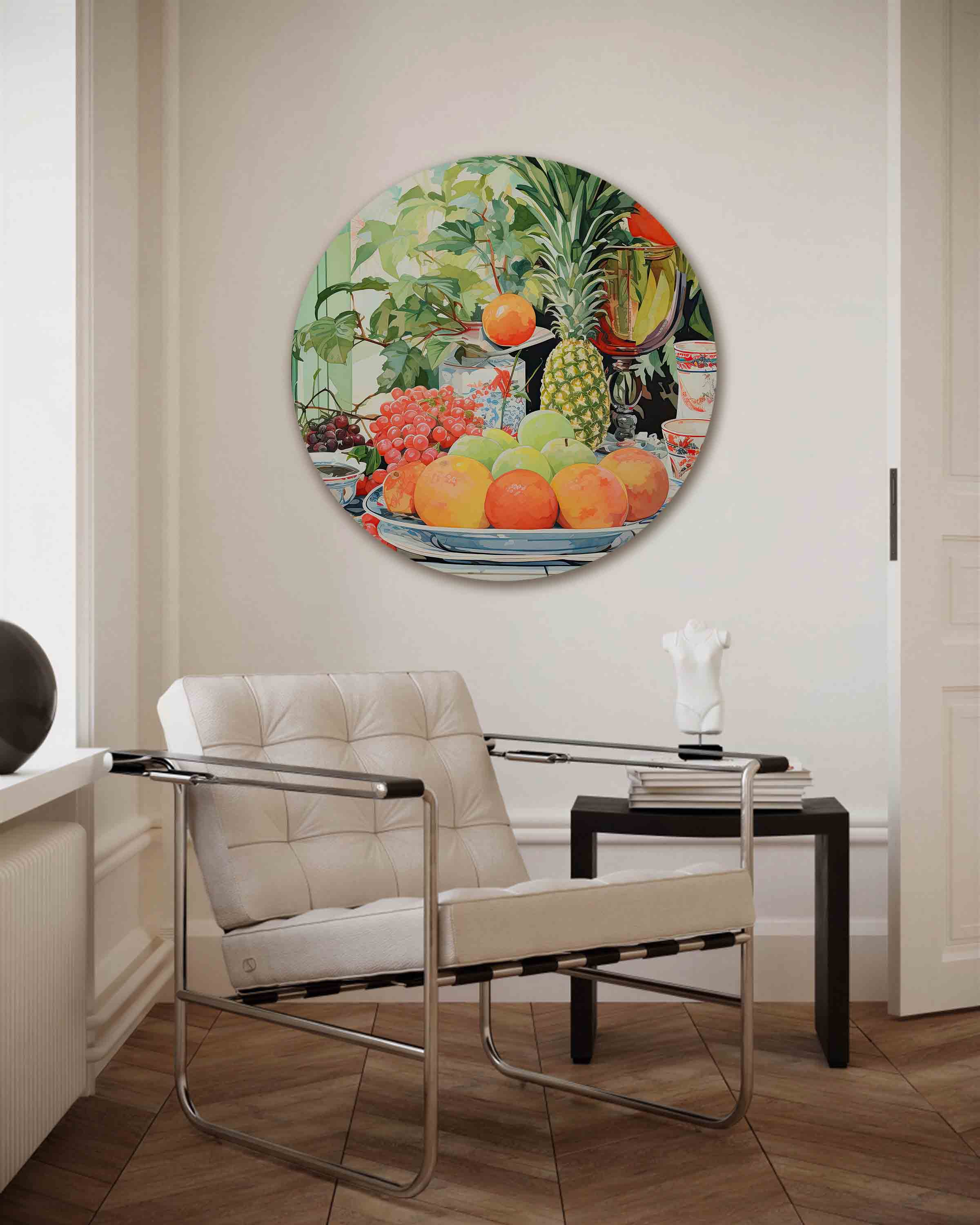 Fruit en servies Muurcirkel
