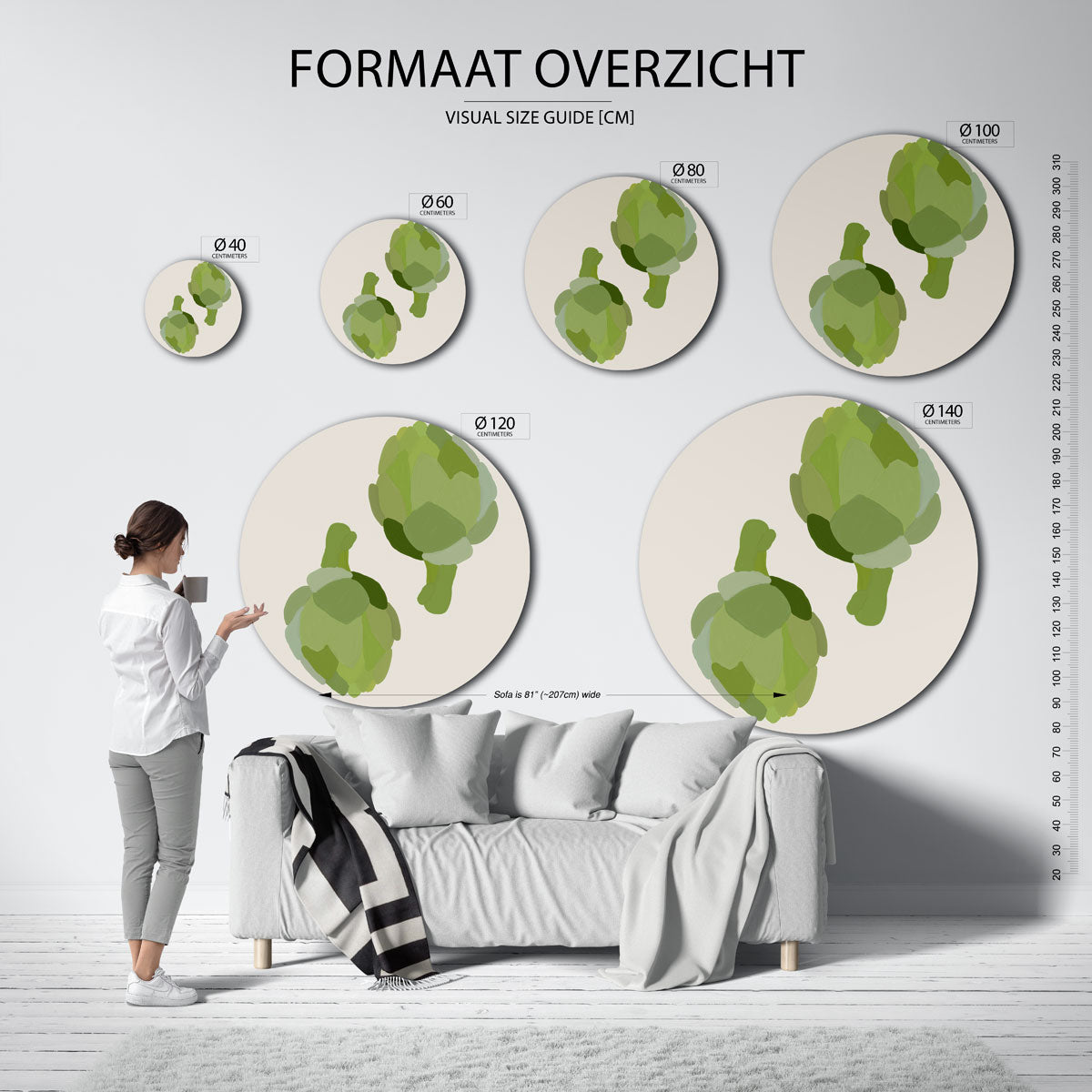 Groene artisjokken Muurcirkel