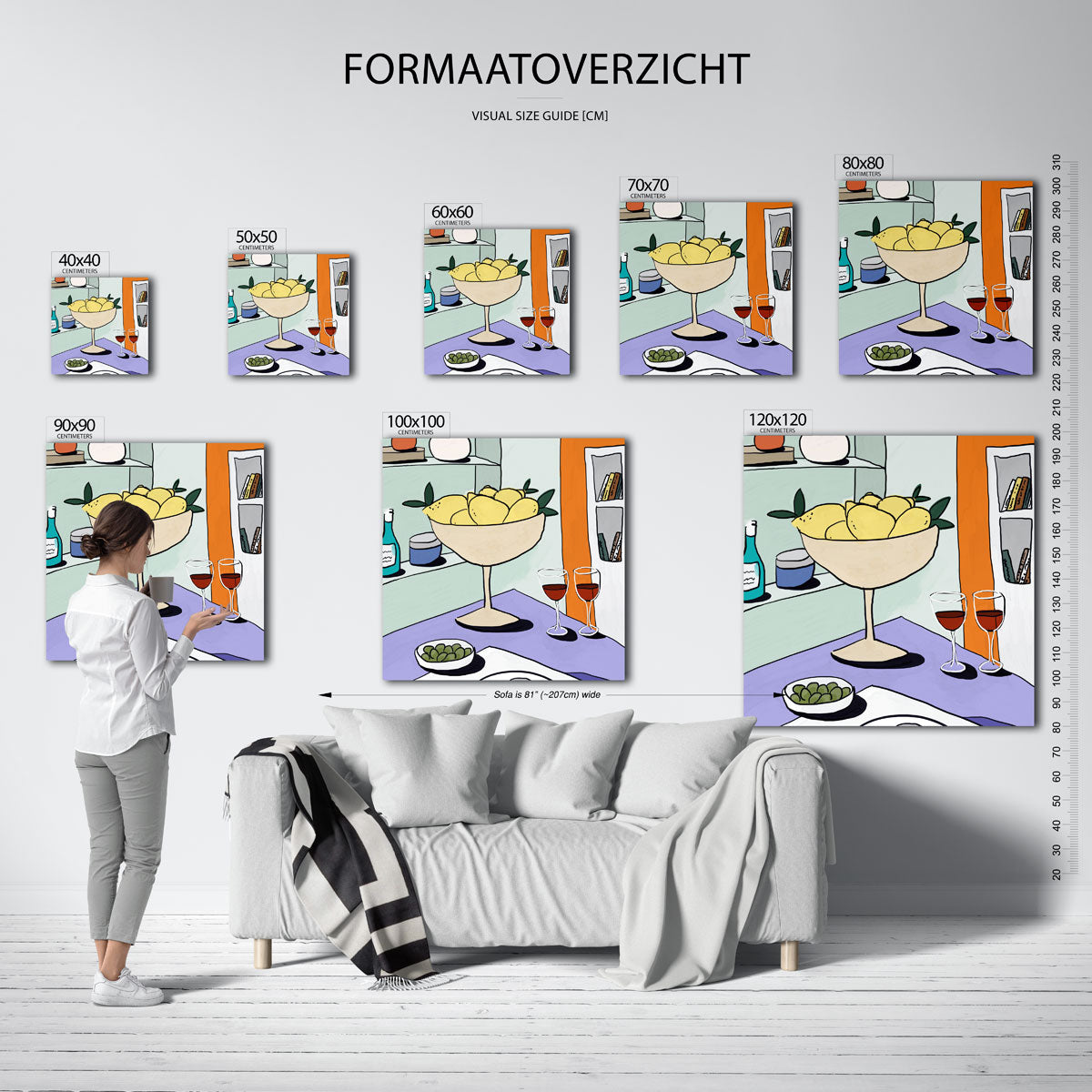 Citroenen en glazen Poster