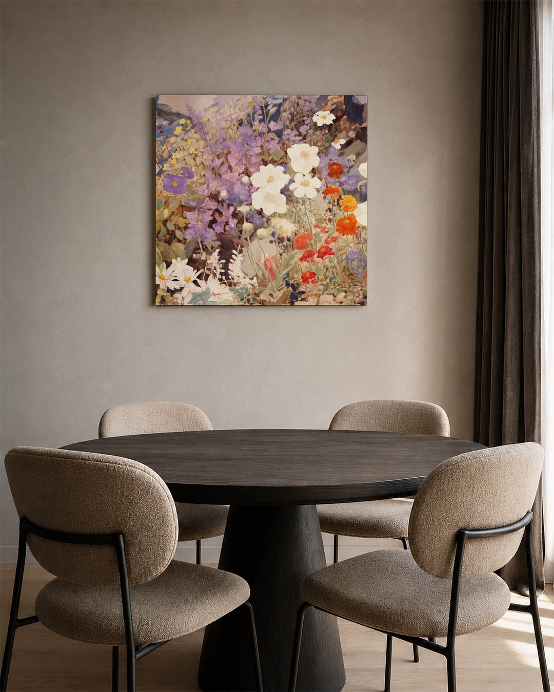 Bloemenpracht in pastel Kunstwerk