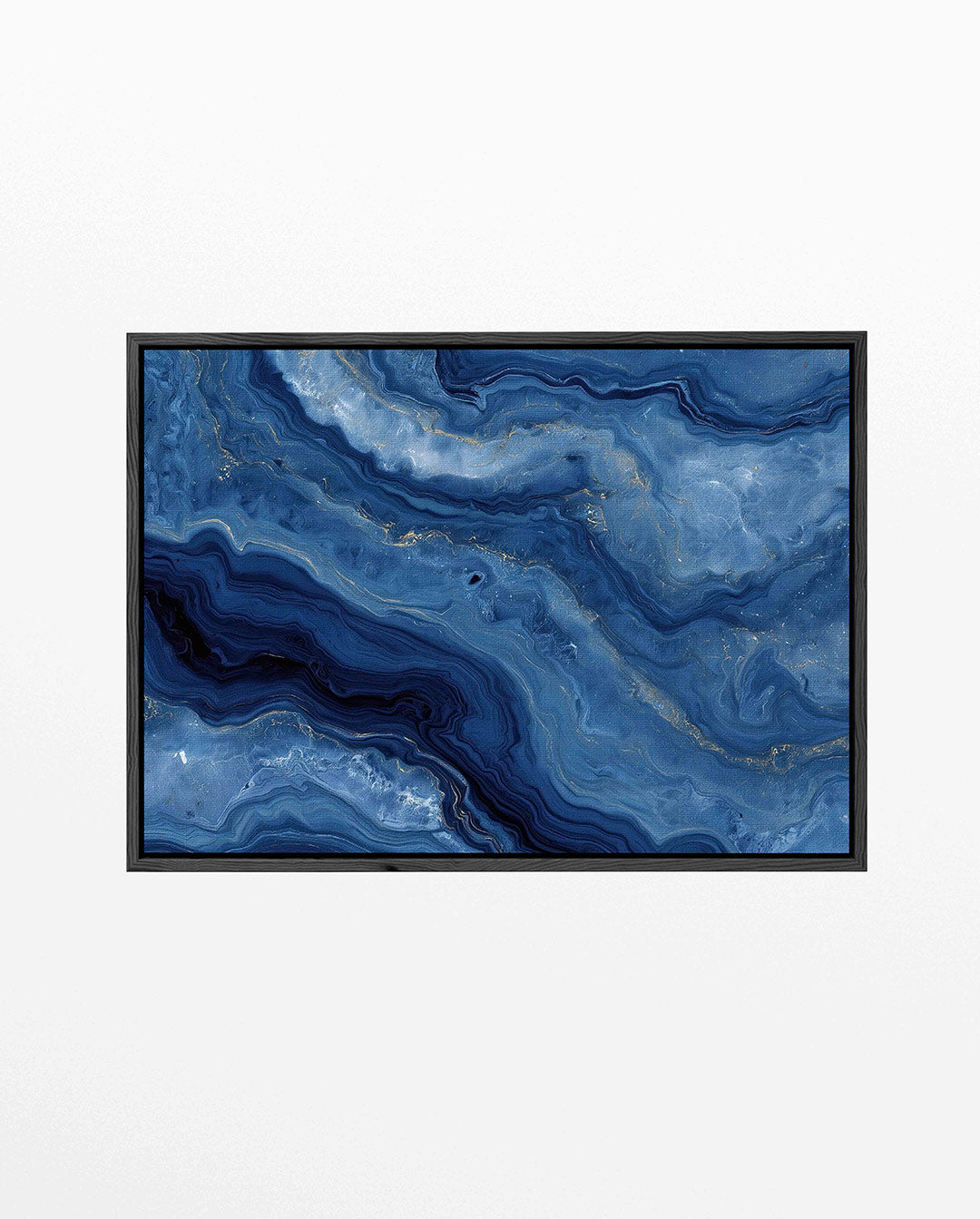 Golvende blauwe patronen Kunstwerk