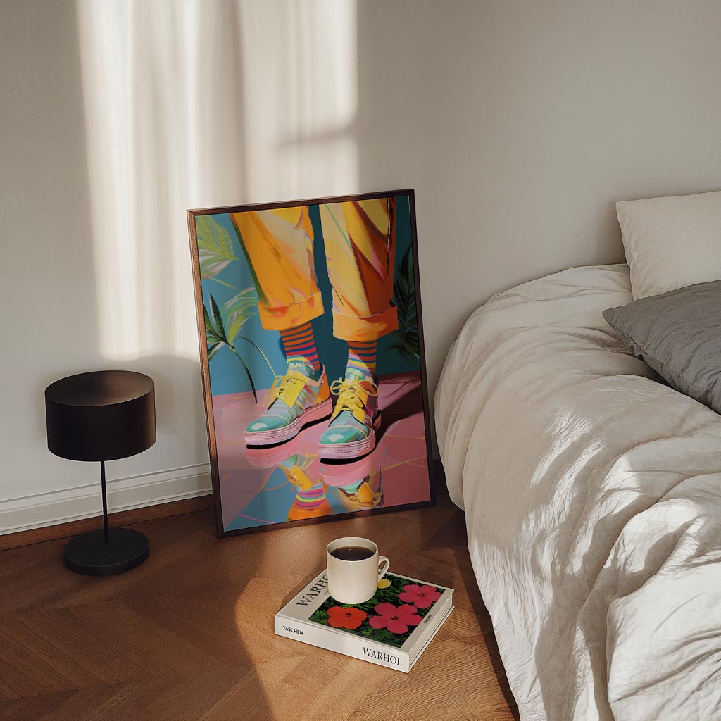 Vrolijke Sneaker Vibes Poster-WallArtistic