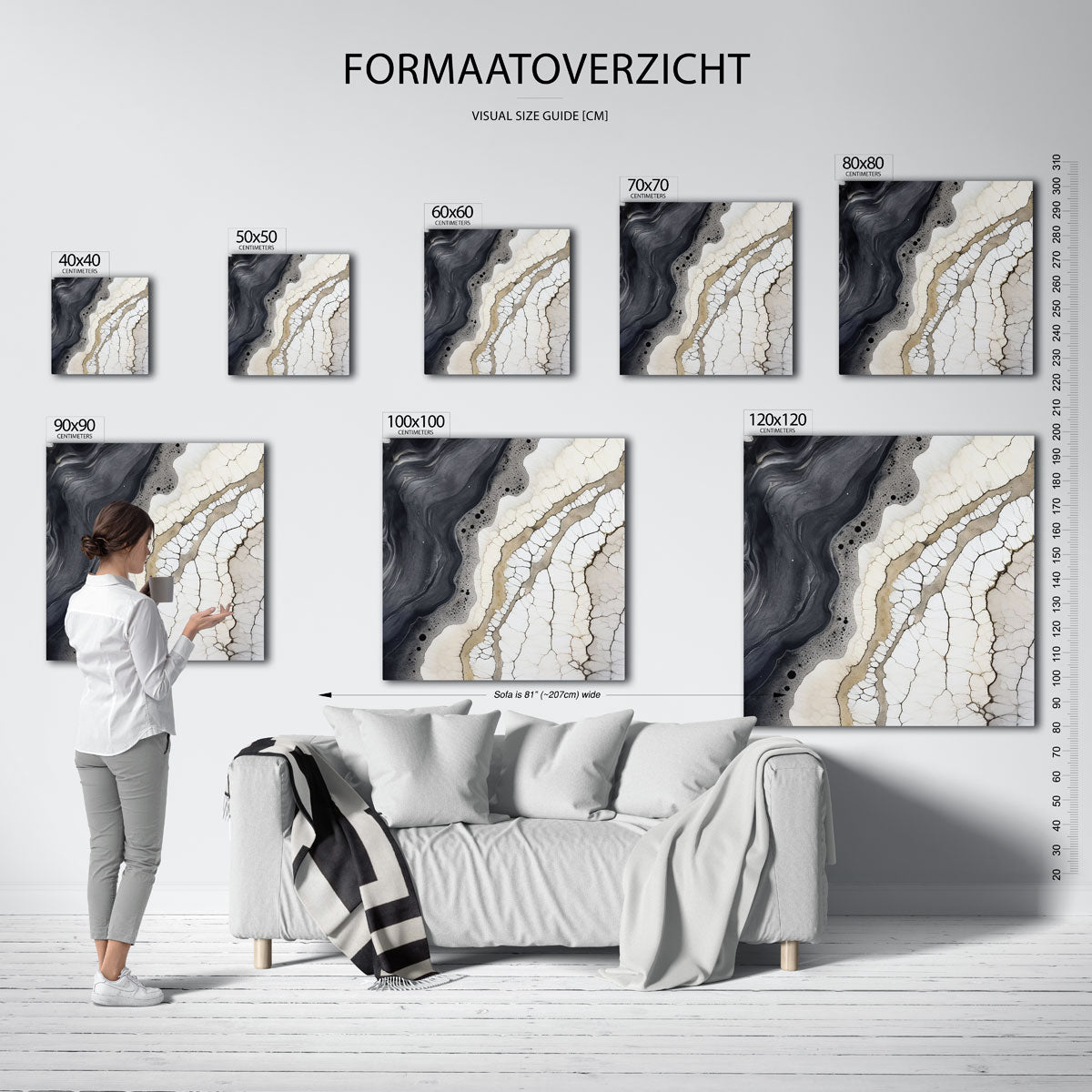 Abstracte lijnen en patronen Poster