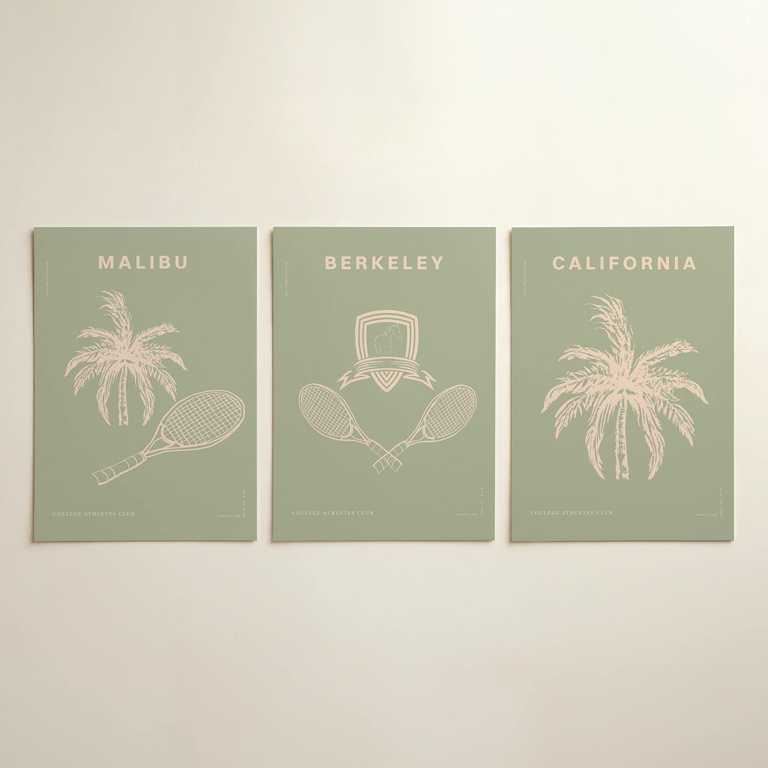 Palm en racket Posterset