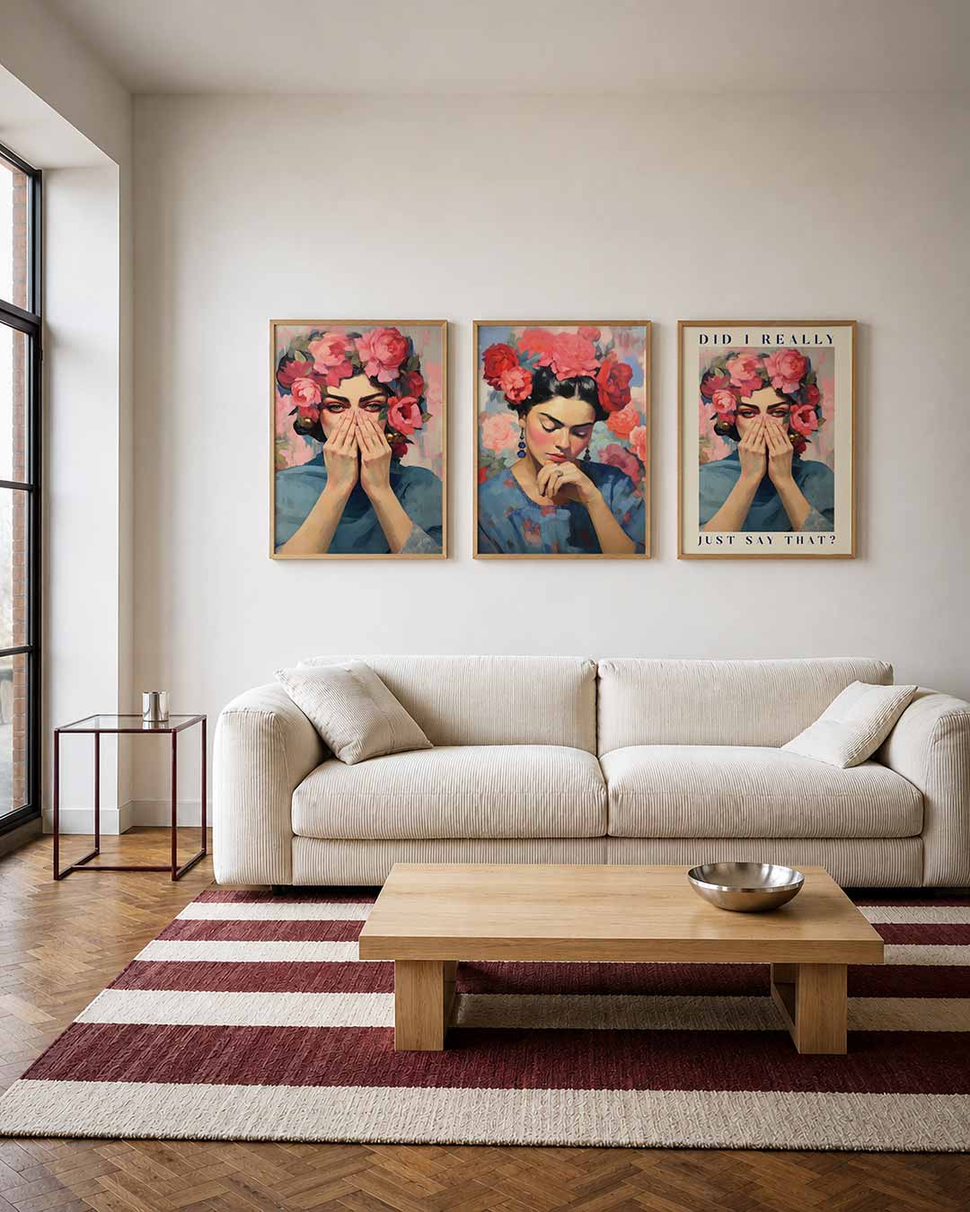 Bloemen en blik Posterset