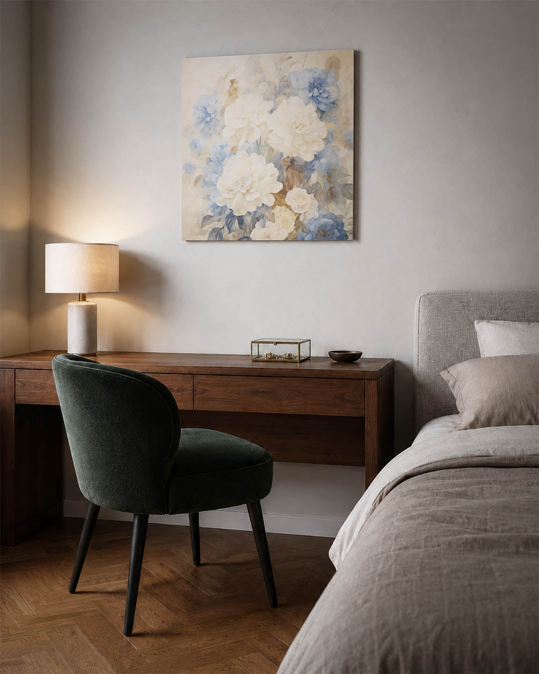 Bloemen in zachte tinten Kunstwerk