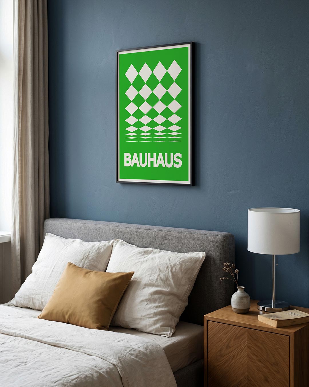 Ruitpatroon en tekst Poster